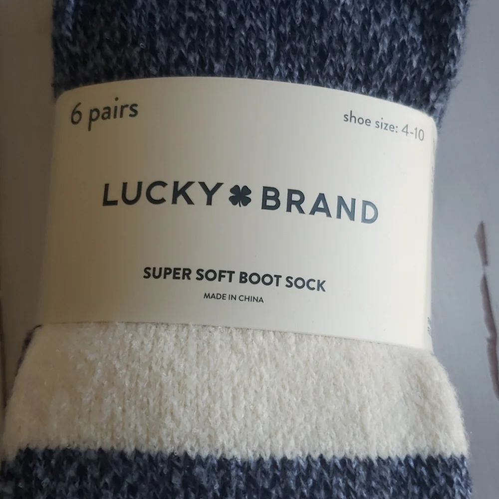 Lucky Brand Boot Socks 4-10 shoe size